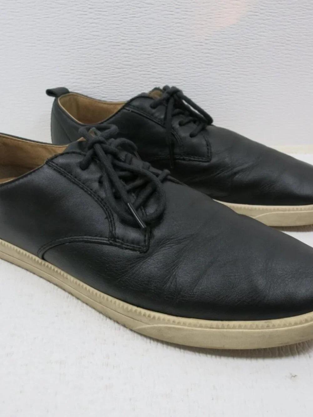 Clae Black Milled Tumbled Leather Ellington Casual Comfort Men's Footwear Sz 10